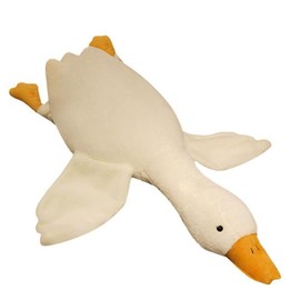NatureMan 33.4inch Goose Stuffed Animal Pillow White Swan Throw Plush Pillow Super Soft Sleeping Pillow Cute Goose Plush Toy for Every Age