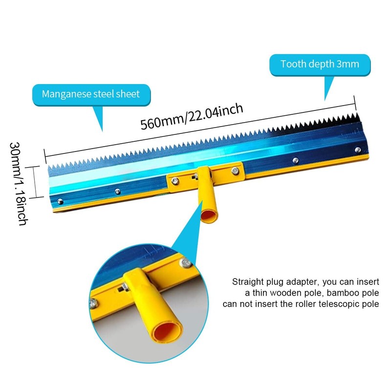 Self-Levelling Cement Tool Kit，Floor Construction Tools with Roller Spiked Shoes