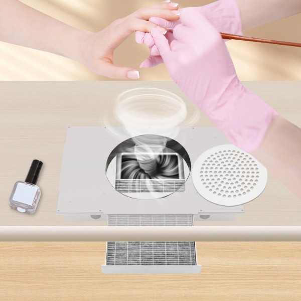 Unbranded 100W Professional Invisible Electric Nail Dust Collector Tool with