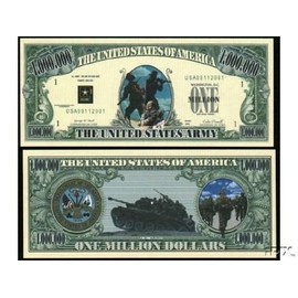 US Army Commemorative Million Dollar Bill - Set of 100
