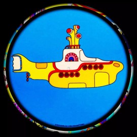 THE BEATLES YELLOW SUBMARINE SET OF TWO  EARINGS  LEATHER BRACELETS