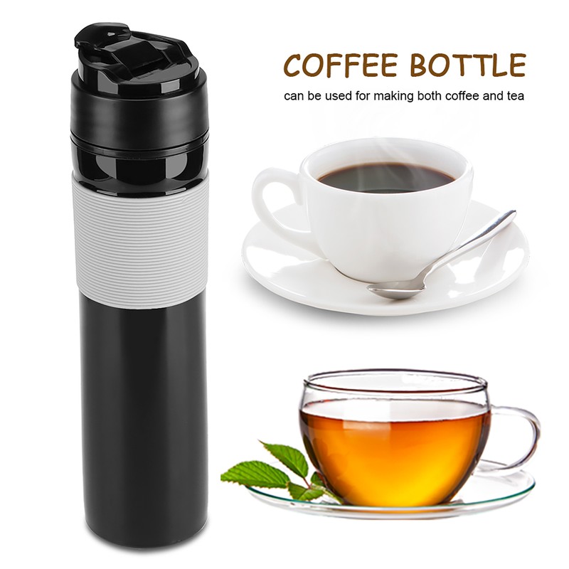 350ml Portable Coffee Press Bottle Tea Coffee Maker Drinking Water