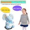HCdoujoy Baby Blue Peek A Boo Elephant Plush Stuffed Singing