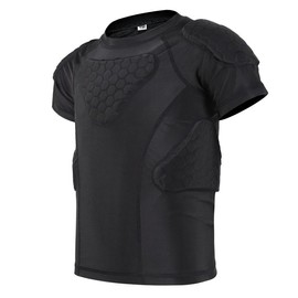 TUOY Youth Boys&Girls Padded Compression Shirts for Football Paintball Baseball - Size: S