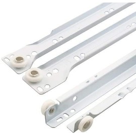 Y&Y Decor White Epoxy Coated Euro Drawer Slides 12"-22" - 10 Pair Pack (20")