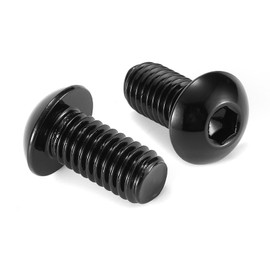 3/8-16 x 3/4" Button Head Socket Cap Bolts Screws, 20Pcs 304 Stainless Steel 18-8, Allen Hex Drive, Black Oxide by SG TZH(with Hex Spanner)
