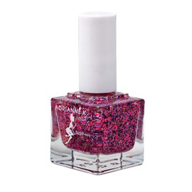 ADRIANNE K NONTOXIC PINK GLITTER NAIL POLISH, PINK PARTY! VEGAN. CRUELTY-FREE KID SAFE, 51 FL OZ