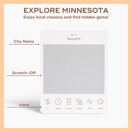 Minnesota Adventure Bucket List: 50 Scratch-Off Cards Featuring Minnesota Tourist Attractions, Outdoor Activities, and Road Trips - Perfect Experience Gift and Travel Guide for Exploring