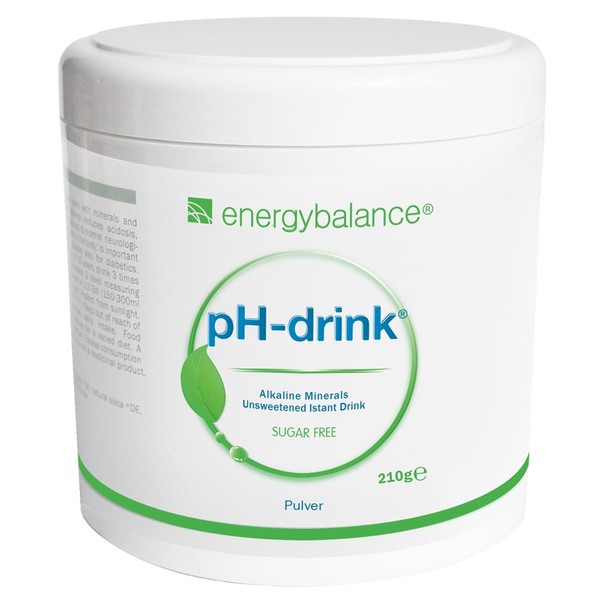 EnergyBalance pH-drink - Powder Base Drink FRH - Minerals and Trace Elements - Magnesium, Iron, Zinc - For Fatigue and Fatigue - Vegan, Gluten Free, Sugar Free - 210 g