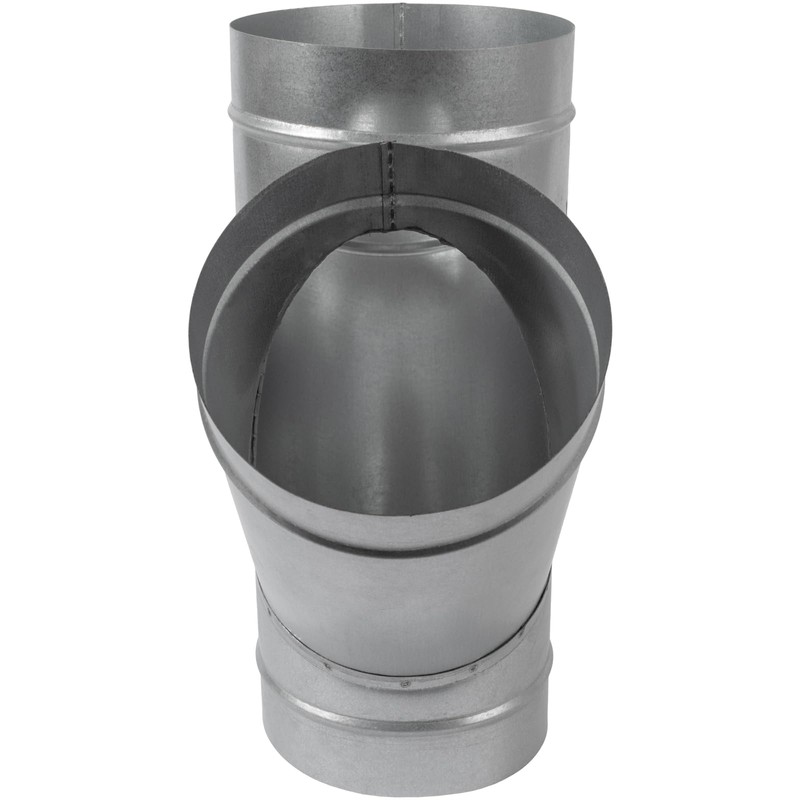 6" Inch W-Shape Ducting Splitter - 45 Degree Galvanized Steel