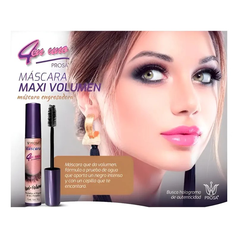 Máscara De Pestañas Prosa Maxi Volumen 13g Color Negro
