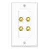 TNP 2 Pack Home Theater Speaker Wall Plate Outlet -