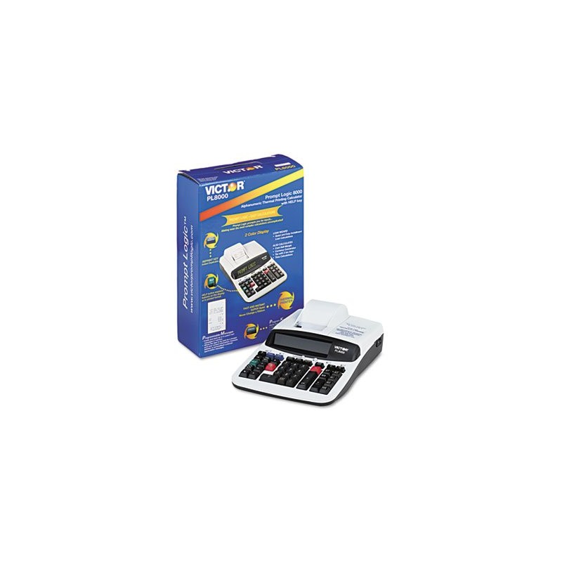 Victor Technology PL8000 Calculadora de impresión térmica, lógica de pronto,