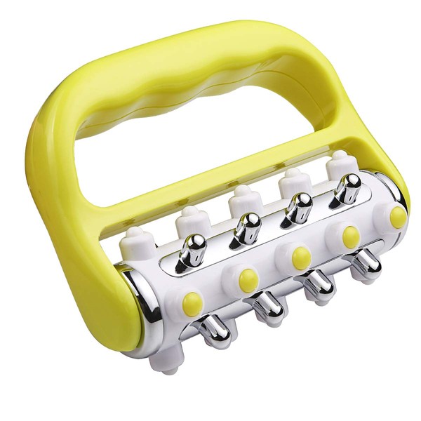 Elfirly Cellulite Massager Fascia Release and Muscle Massage Roller Mini Trigger Point Deep Tissue Myofascial Release Tool Body Massager for Men and Women (Yellow)