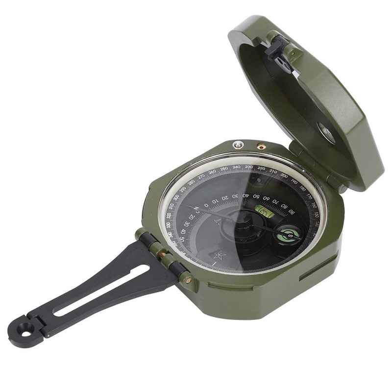 Professional Geology Compass, Waterproof with Fluorescent Display, Magnetic Declination Adjuster