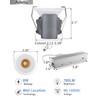 Adetu 2 Inch 5CCT White LED Recessed Ceiling Light with