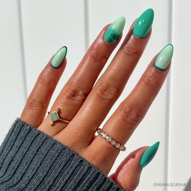 Glamnetic Siren's Cove Press On Nail Collection:_Siren Green