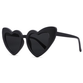 Pro Acme Heart Sunglasses for Kids Toddler Girls Polarized Cute Shaped Lovely Style with UV400 Sunnies Age 3-12(Black)