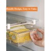 HUAYT Fridge Organisers,Fridge Drawer Storage Bins with Adjustable Slide Rail,Unique