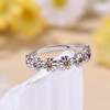 MILACOLATO 925 Sterling Silver Ring 18K Gold Plated Daisy Flower