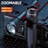 SuperFire F1-X Rechargeable LED Flashlights，Small Tatical Flashlight，Zoomable Flashlight for Home，Camping,