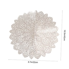 ULTECHNOVO 2pcs Peacock Tail Placemat Decoration Party Table Mat Table Accessory Protective Mat Home Placemat Heat Insulation Pad Golden PVC