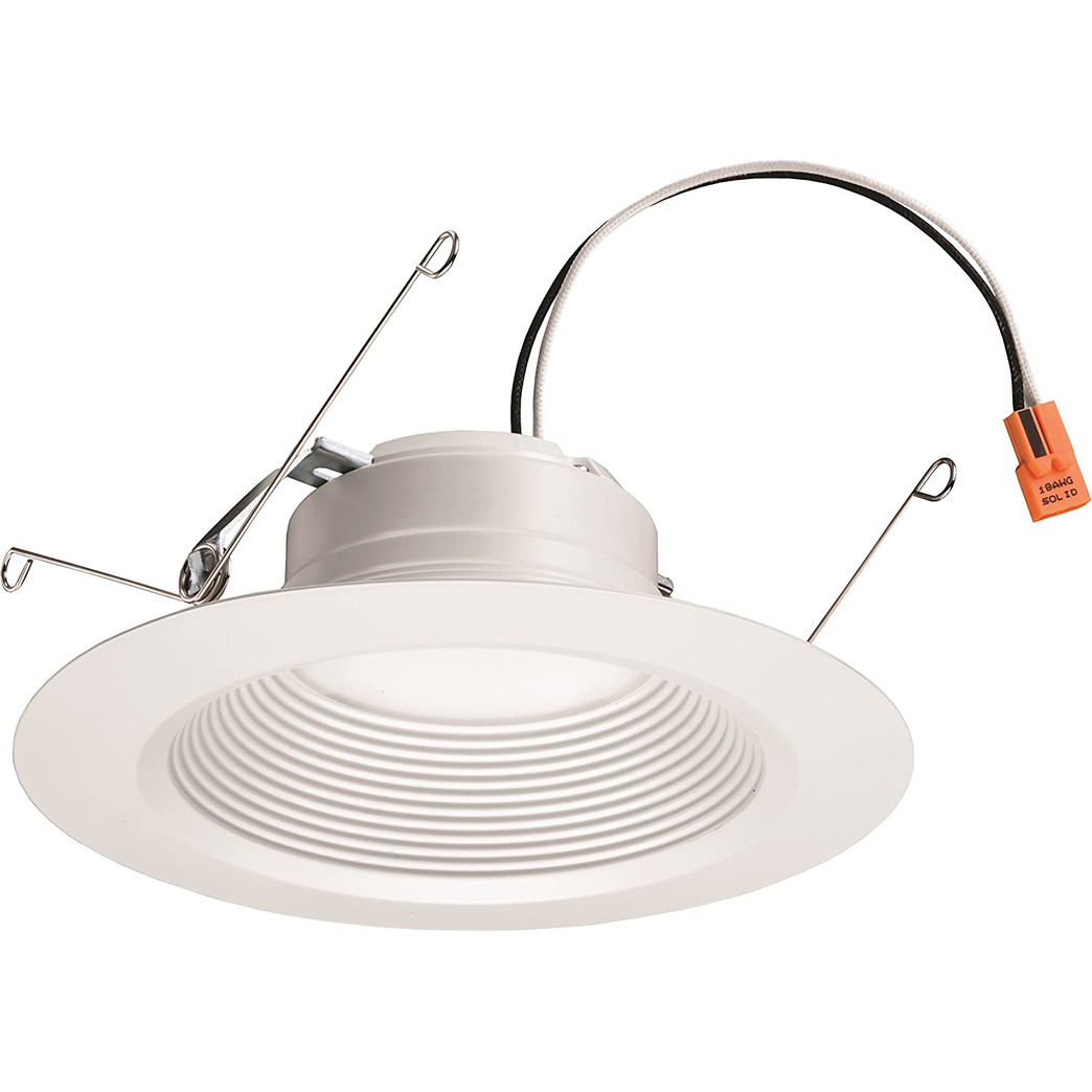 Lithonia Lighting 5/6 Inch White Retrofit LED Recessed Downlight, 12W Dimmable with 3000K Bright White, 835 Lumens