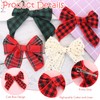2pcs Cute Bows Hair Clips,UHOMENY Linen Plaid Bow Hairpins Hair