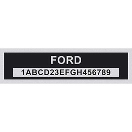 LVCE Custom Vin Tag-Compatible with Ford