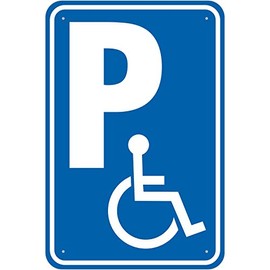 Disabled Parking Sign 400 x 600 mm Aluminium Composite 3mm Thick