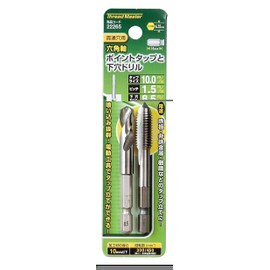 Ichinen Access (Formerly Ichinen Mitsutomo) Thread Master Tap and Dice, Hex Shaft Point Tap, M0.4 x 0.06 inches (10 x 1.5 mm), 22265 with 0.3 inch (8.5 mm) Drill Hole