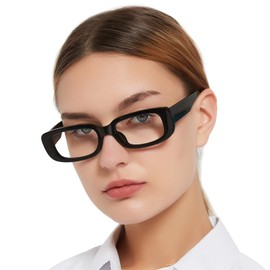 MARE AZZURO Stylish Reading Glasses Women Unique Readers 0 1.0 1.5 2.0 2.5 3.0 3.5 (Black, 250)