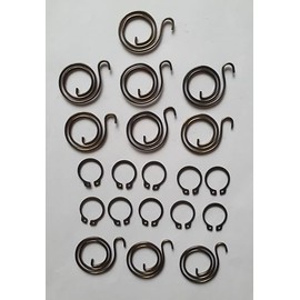 Door Handle Repair Kit Includes 10 Springs and 10 Circlips Widespread Fit for Doors Home and Office Easily Replace Coil Springs with Circlip Pliers (2,25 Turns, 1.8mm Thick)