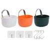 Haoh Pack of 3 Hanging Baskets Wall Hanging Storage Baskets