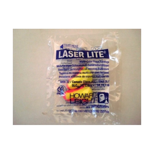 HOWARD LEIGHT Laser Lite 50 Pairs Soft Earplugs + Trial Ear Plugs