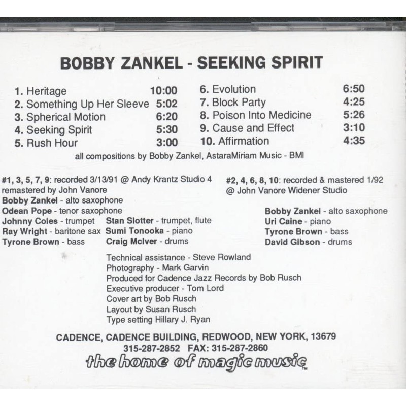 Bobby Zankel - Seeking Spirit