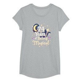 74 Years of Being Magical Birthday Gift for Seniors T-Shirt, Girls, Heather Grey