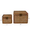 Deco 79 Rattan Handmade Decorative Box Woven Rattan Decorative Keepsake