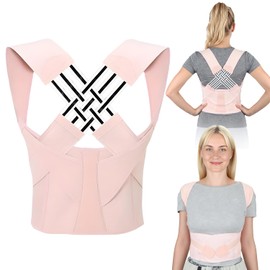 Pink Posture Corrector for Women Back Support Brace Office