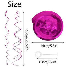 54 Pcs Colorful Hanging Swirls, Party Swirl Streamers Foil Ceiling Swirls Spiral Hanging Decorations Garland for Birthday Wedding Baby Shower Party Supplies