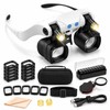 Head-Mounted LED Magnifying Glass for Precision Work – Hands-Free Design