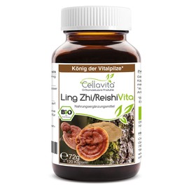 Cellavita Bio Ling Zhi/Reishi Vita 120 Capsules "Shiny Lacquer Porling" from Controlled Organic Cultivation without Additive Made Vegan Laboratory Tested Top Quality (120 Capsules)