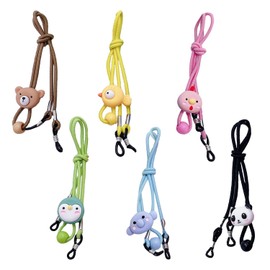 ZGDEIWGF Pack of 6 children's glasses cords, children's glasses chains, children's glasses cords, children's glasses frames, glasses accessories, multicoloured