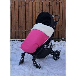Waterproof Warm Stroller Buggy Jogger Blanket (Pink/Merino Wool)