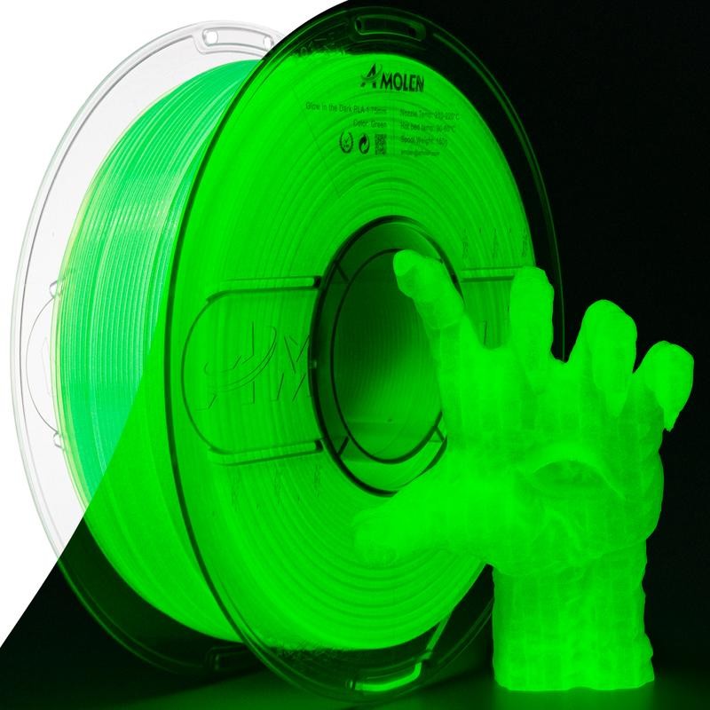 Glow-in-the-Dark PLA Filament, 1.75mm, 1KG/2.2LB:_Glow Starry Sky Blue_US (TO US