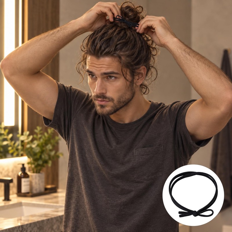 30pcs Hair Ties For Men, Super Elastic Knotted Men Hair