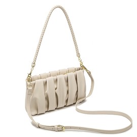 PAIRBIRDS Quilted Crossbody Bags for Women Small Shoulder bag Pouch Satchel bag Dumpling Handbag Hobo bag, Beige, Small