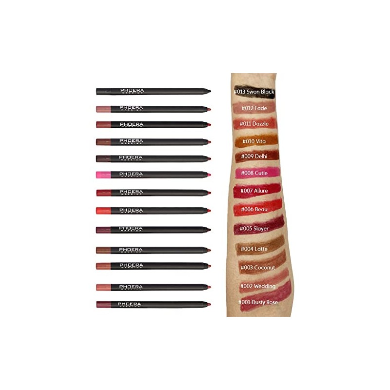AQUAPURITY PHOERA Matte Super Smooth Pigmented Lip Liner Long-lasting Smudge