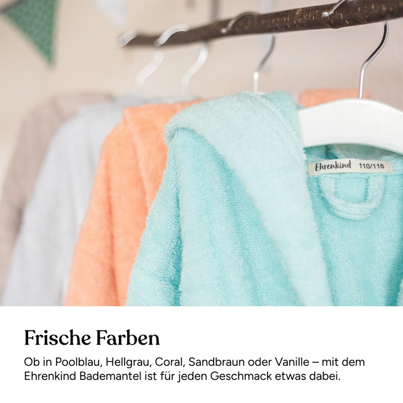 Ehrenkind® Children's Bathrobe with Hood 100% Organic Cotton | Children's