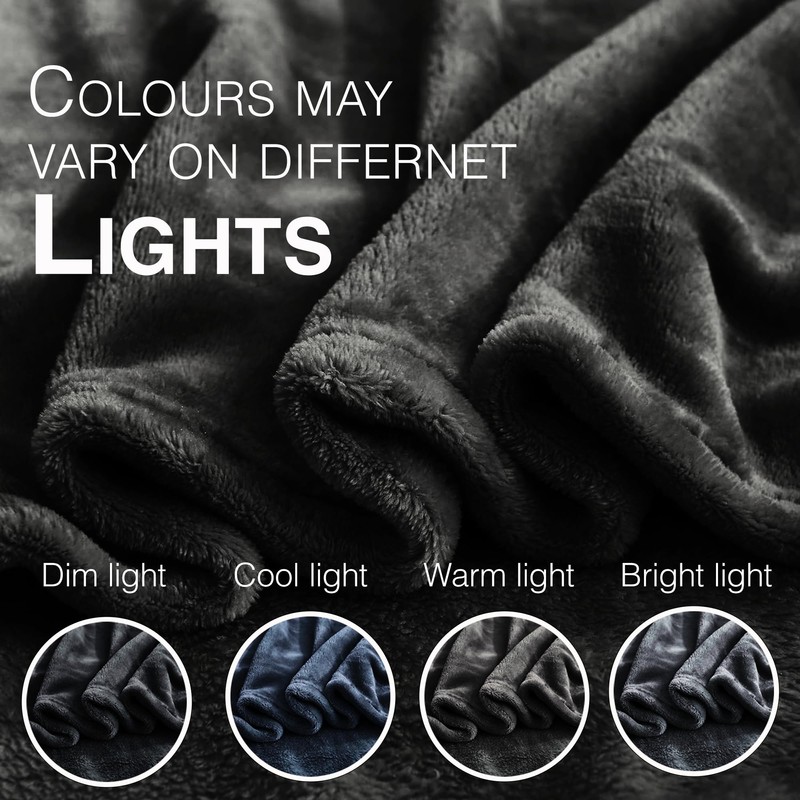 Bedbric Grey Throws for Sofas Large - Grey Throws for